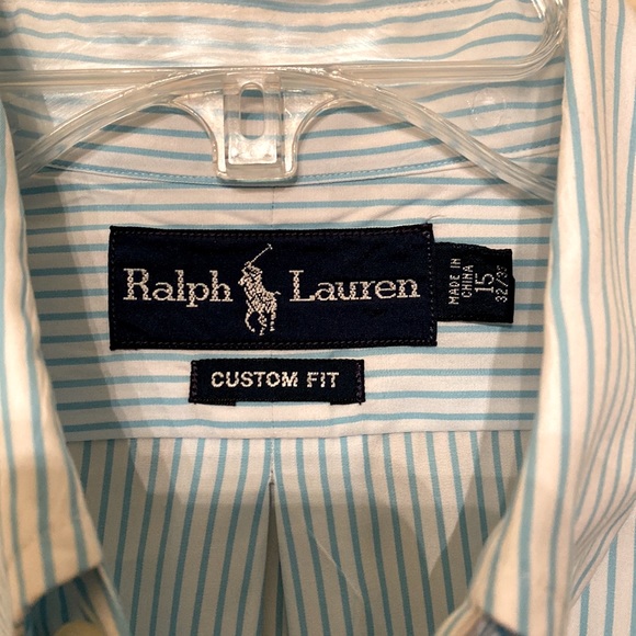 2 Ralph Lauren Custom Fit Dress Shirts 2 Shirt Bundle 15 32/33 - Picture 3 of 11